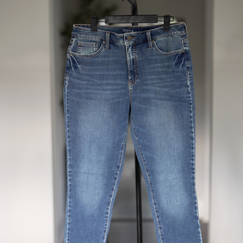 Time and Tru Women's Blue Curvy Skinny Jeans - (Size 10)